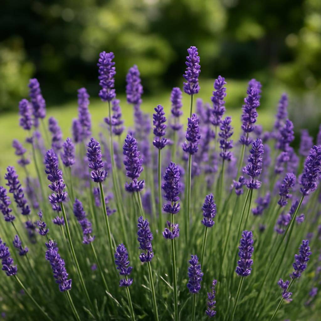 Nærbillede af lavendel i blomstring Nærbillede af lavendel i blomstring