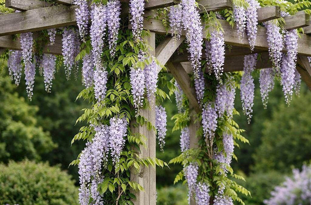 Blåregn i haven: pasning, beskæring og blomstring hele sæsonen
